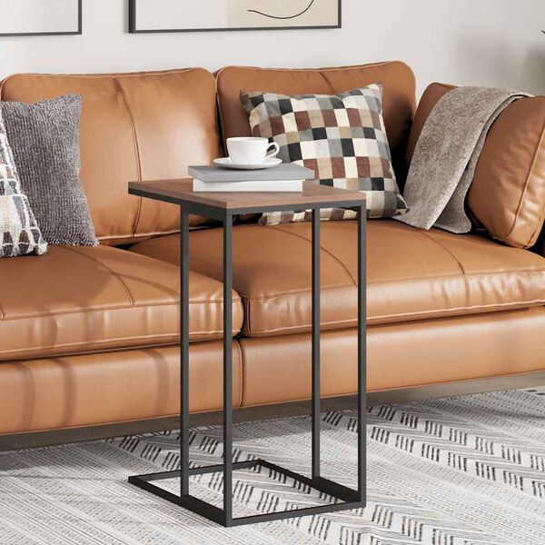 vidaXL Table d'appoint Noir 40x30x59 cm Bois d'ing&eacute;nierie