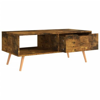 vidaXL Table basse Chêne fumé 100x49,5x43 cm Bois d'ingénierie