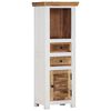 vidaXL Buffet haut Marron/blanc 40x30x110cm Bois de manguier/ d'acacia