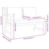 vidaXL Banc de jardin 114,5 cm avec coussin cr&egrave;me Bois solide d'acacia