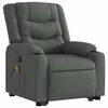 vidaXL Fauteuil inclinable de massage gris foncé tissu