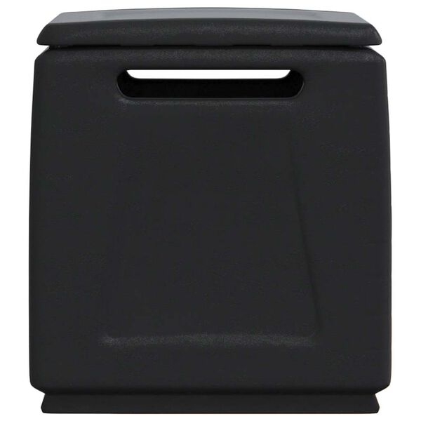 vidaXL Boîte de rangement de jardin 54x53x57 cm 130 L Gris foncé noir