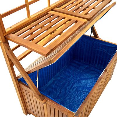 vidaXL Boîte de rangement avec treillis 99x55x160cm Bois acacia solide