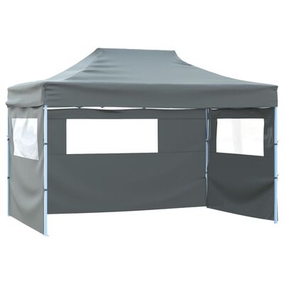 vidaXL Tente pliable avec 4 parois latérales 3 x 4,5 m Anthracite