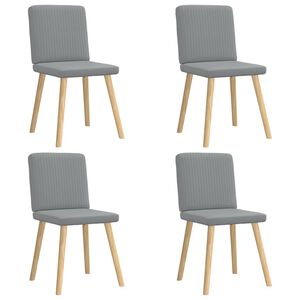 vidaXL Chaises &agrave; manger lot de 4 gris clair tissu