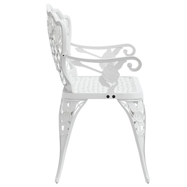 vidaXL Banc de jardin 108 cm Aluminium coul&eacute; Blanc