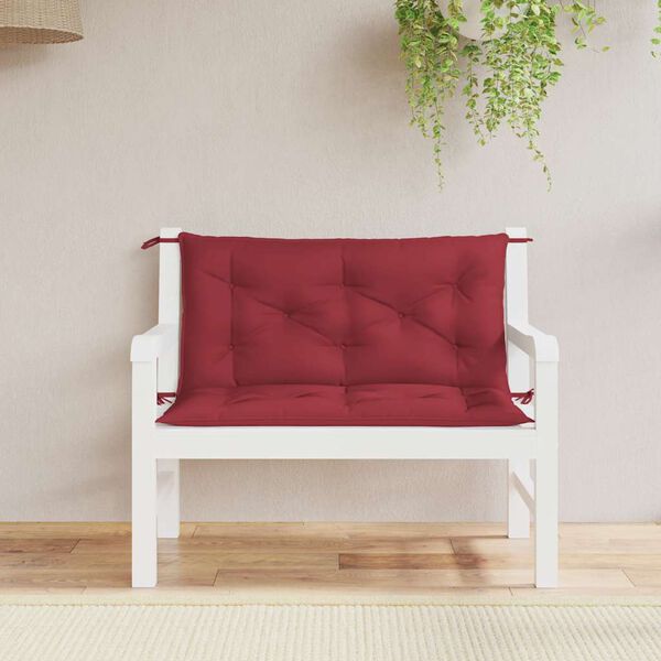 vidaXL Coussin de banc de jardin rouge bordeaux tissu oxford