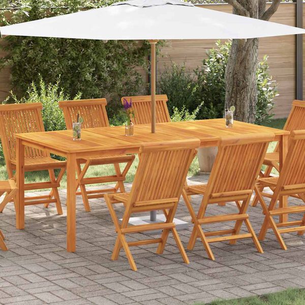 vidaXL Table de jardin 200x100x74 cm Bois d'acacia massif