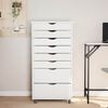 vidaXL Armoire roulante avec tiroirs MOSS blanc bois de pin solide
