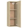 vidaXL Meubles TV 2 pcs Ch&ecirc;ne sonoma 30,5x30x90 cm Bois d&rsquo;ing&eacute;nierie