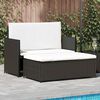 vidaXL Salon de jardin 2 pcs avec coussins R&eacute;sine tress&eacute;e Noir