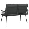 vidaXL Banc de jardin avec coussin Anthracite 114 x 64 x 90cm Acier