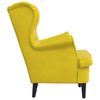 vidaXL Fauteuil jaune moutarde velours