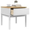 vidaXL Table de chevet FLORO blanc 55x55x54 cm bois de pin massif