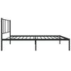 vidaXL Cadre de lit métal sans matelas avec tête de lit noir 100x190cm