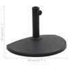 vidaXL Socle demi-rond de parasol Polyr&eacute;sine 9 kg Noir