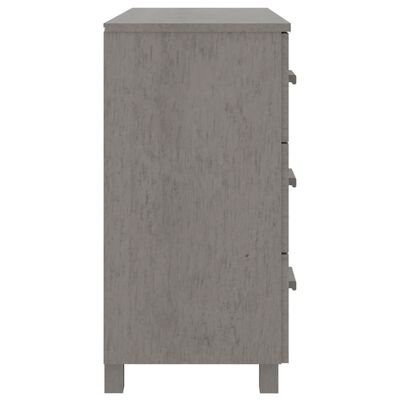 vidaXL Buffet HAMAR Gris clair 90x40x80 cm Bois massif de pin