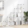 vidaXL Cubes de rangement 15 pcs Transparent PP
