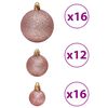 vidaXL Boules de No&euml;l 100 pcs rose et ros&eacute; 3 / 4 / 6 cm