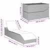 vidaXL Chaise longue pliante coussin et rangement gris résine tressée