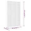 vidaXL Armoire à CD Blanc 102x16x177,5 cm Bois d'ingénierie
