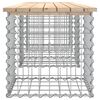 vidaXL Banc de jardin design de gabion 203x44x42 cm bois massif de pin
