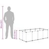 vidaXL Cage pour petits animaux Transparent 144x74x46,5 cm PP et Acier