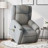 vidaXL Fauteuil inclinable de massage gris clair tissu