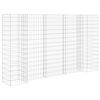 vidaXL Jardini&egrave;re &agrave; gabion en H Fil d'acier 260x40x150 cm