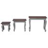 vidaXL Ensemble de tables gigognes 3 pcs bois d'acajou massif