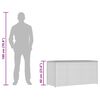 vidaXL Boîte de rangement de jardin gris 120x50x60 cm résine tressée