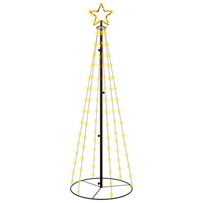 vidaXL Arbre de Noël cône Blanc chaud 108 LED 70x180 cm