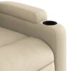 vidaXL Fauteuil inclinable de massage électrique crème tissu