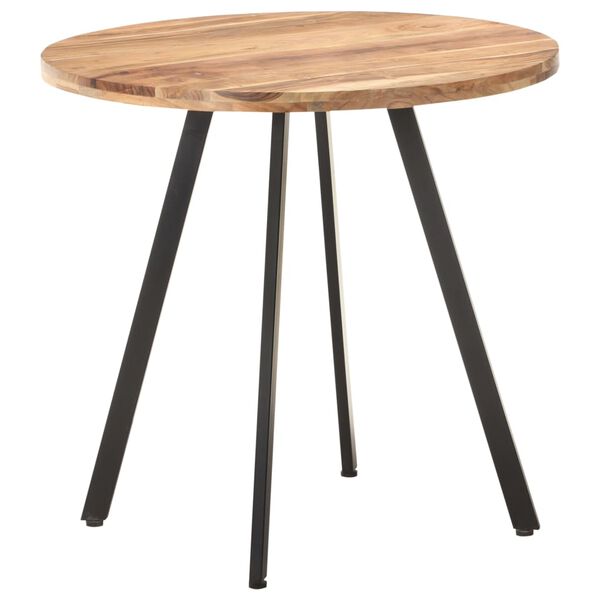 vidaXL Table de salle à manger 80 cm Bois d'acacia solide
