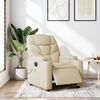 vidaXL Fauteuil inclinable de massage électrique crème tissu