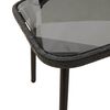 vidaXL Table basse Noir 90 x 45 x 43 cm Poly Rattan et verre
