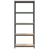 vidaXL Étagère de rangement 5 niveaux Anthracite Acier bois ingénierie