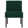 vidaXL Fauteuil sans accoudoirs vert fonc&eacute; velours