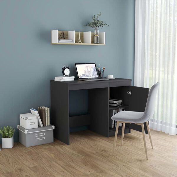 vidaXL Bureau Gris 100x50x76 cm Bois d&rsquo;ing&eacute;nierie