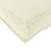 vidaXL Coussin Cr&egrave;me 120 x 50 x 12 cm Tissu Oxford