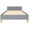 vidaXL Cadre de lit sans matelas gris clair double tissu