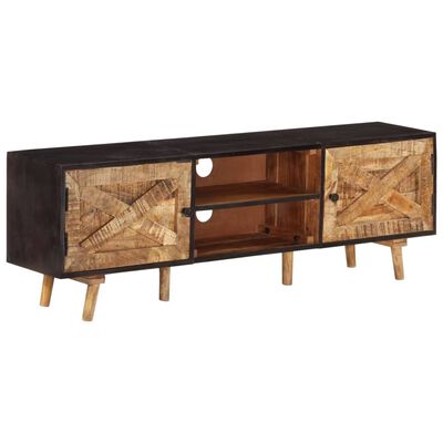 vidaXL Meuble TV 140x30x46 cm Bois de manguier brut et d'acacia massif