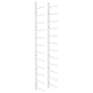 vidaXL Casier &agrave; vin mural pour 24 bouteilles Blanc Fer