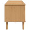 vidaXL Meuble TV SENJA aspect rotin marron 158x40x49cm bois massif pin