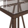 vidaXL Table de bar d&rsquo;ext&eacute;rieur marron 70x70x110 cm r&eacute;sine tress&eacute;e