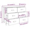 vidaXL Buffet MOLDE Blanc 113x40x80 cm Bois massif de pin