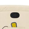 vidaXL Fauteuil inclinable de massage crème tissu