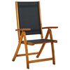 vidaXL Chaises pliables de jardin lot de 2 Bois d'acacia et textil&egrave;ne