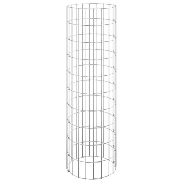 vidaXL Lit sur&eacute;lev&eacute; &agrave; gabion circulaire 3pcs Acier galvanis&eacute; &Oslash;30x100cm
