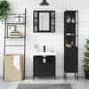 vidaXL Ensemble d'armoires salle de bain 3 pcs noir bois d'ing&eacute;nierie